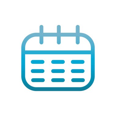 Takvim planı kullanıcı arayüzü mavi gradyan