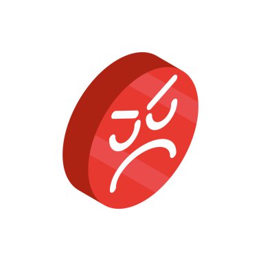 kızgın duygu simgesi sosyal medya izometrik simgesi