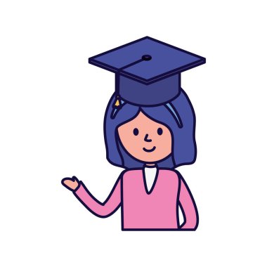 Kız öğrenci mezun şapkası okulunu internetten öğreniyor