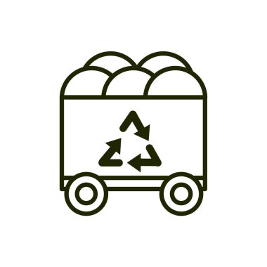 recycle cart waste environment ecology line and fill