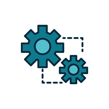 setting work connection internet of things line and fill icon