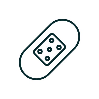 plaster first aid equipment medical icon line