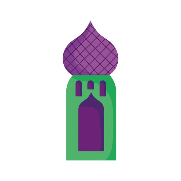 Arabic castle tower classic antique icon — Stock Vector