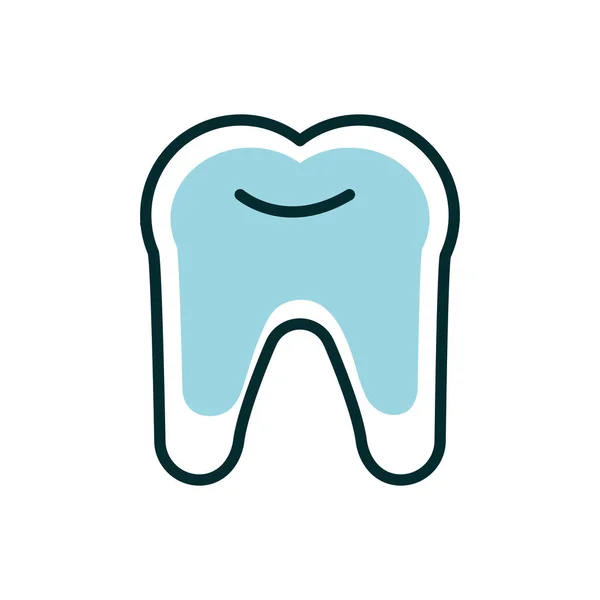 Dental medical dentistry icon line fill — Stock Vector