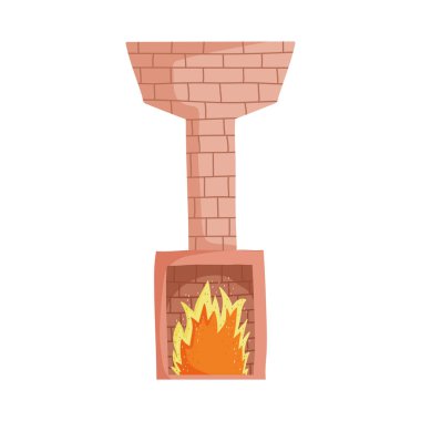 Baca, alev dekorasyon simgesini tuğlalar