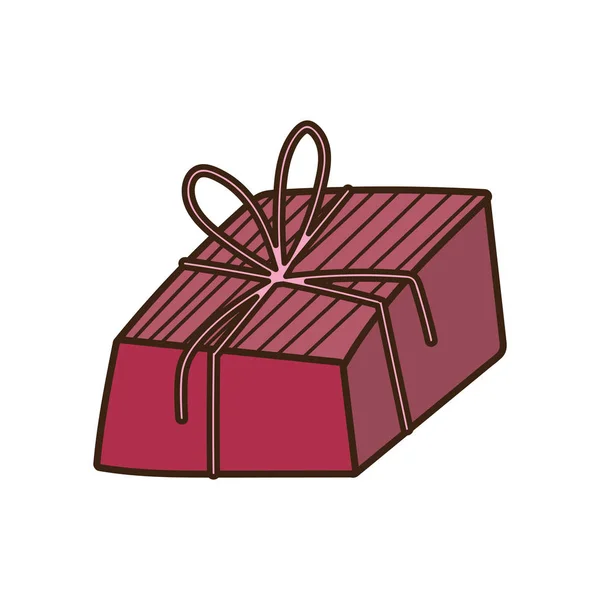 Decorativo regalo scatola sorpresa ornamento icona — Vettoriale Stock