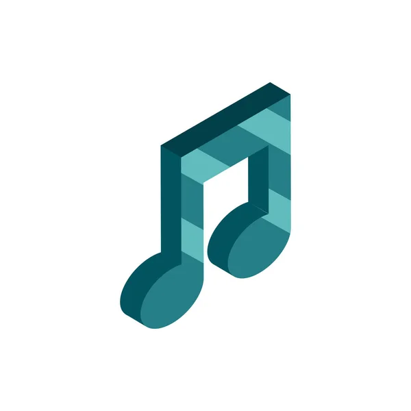 Music social media isometric icon — Image vectorielle