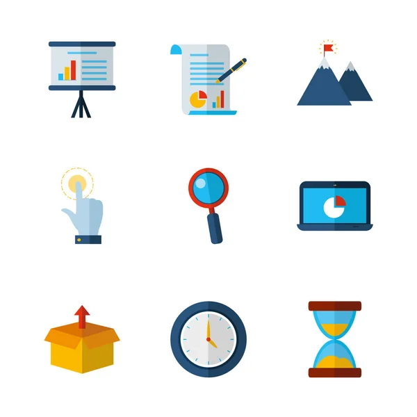 Business work success finance icons set — Image vectorielle