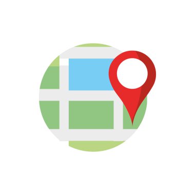 Yol işaretleyici GPS haritası ve navigasyon bulunması