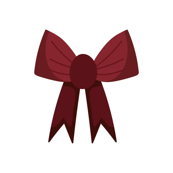 Gift bow decoration ornament icon — стоковый вектор