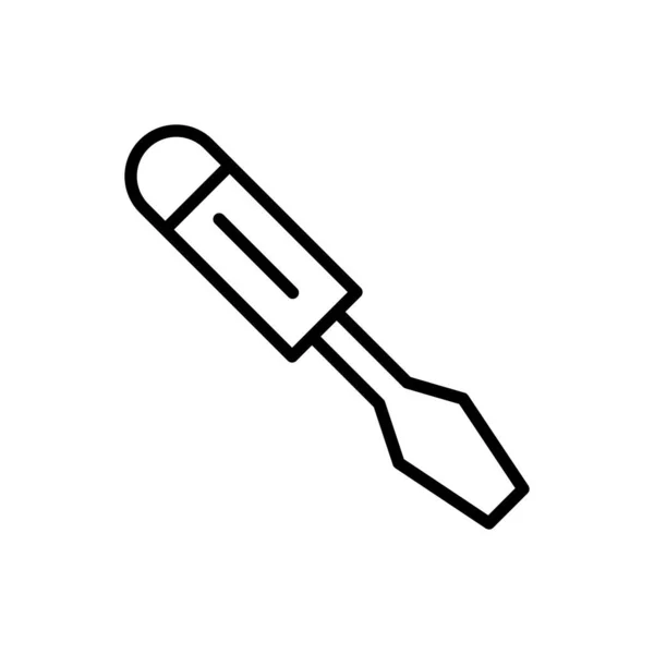 Estilo de línea de iconos de la herramienta screwdriver. — Archivo Imágenes Vectoriales