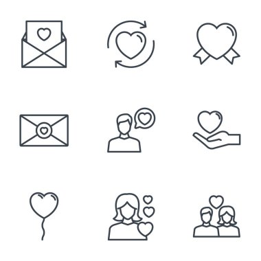 Aşk romantik tutku simgeleri.