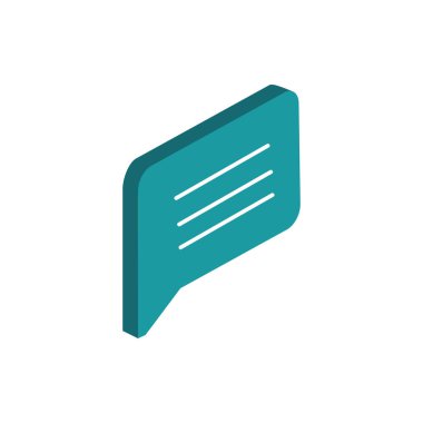 speech bubble message correspondence postal mail isometric