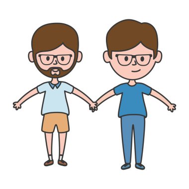 İzole avatar erkek vektör tasarımı