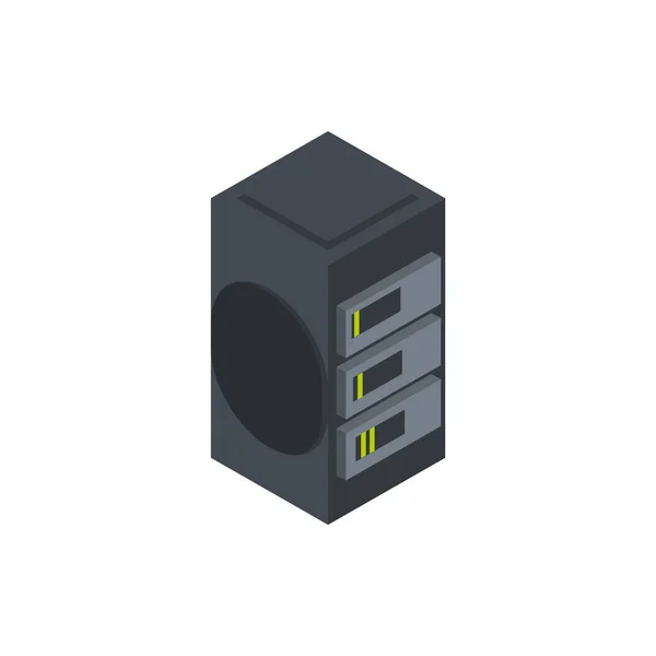 Tecnologia server dati hardware dispositivo computer isometrico — Vettoriale Stock