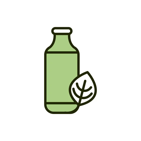 Bottle environment ecology line and fill — Stok Vektör