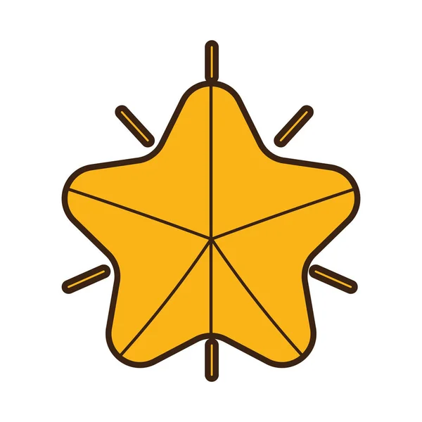 Gold star bright ornament icon — Stock Vector