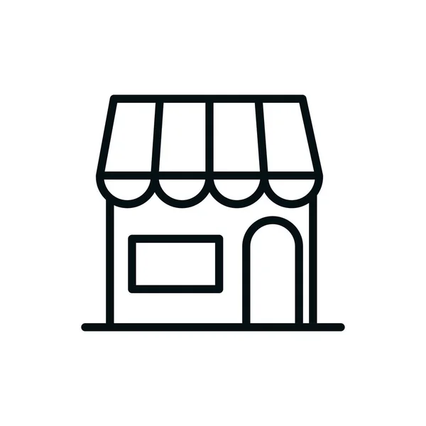 Магазин в стиле торговой линии — стоковый вектор