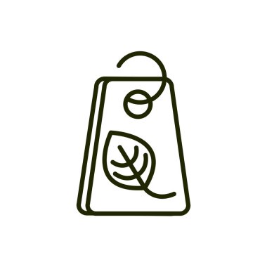 etiket yaprağı doğa ekoloji çizgisi ve doldur