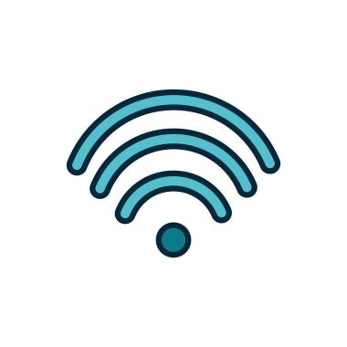 wifi signal internet of things line and fill icon
