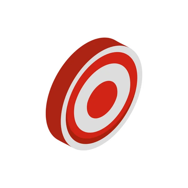 Target social media isometric icon — Stock Vector