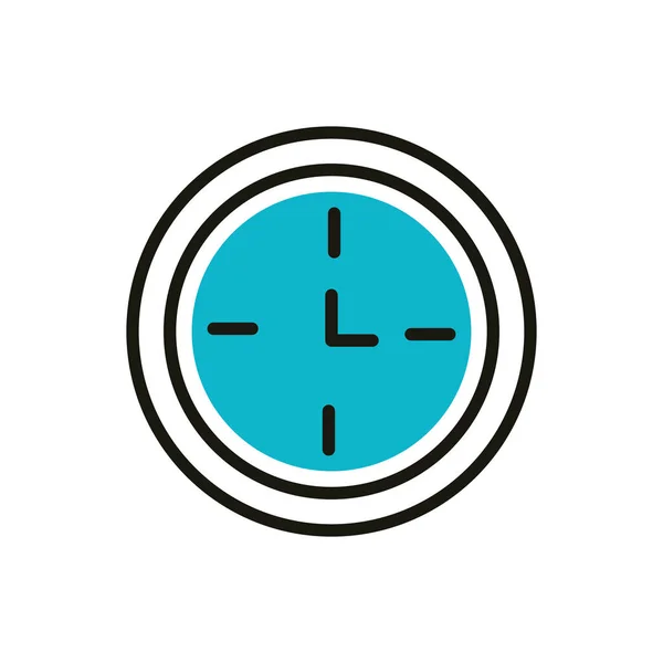 Clock time social media icon line and fill — Stok Vektör