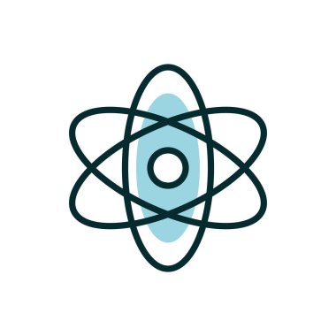 science molecule atom medical icon line fill