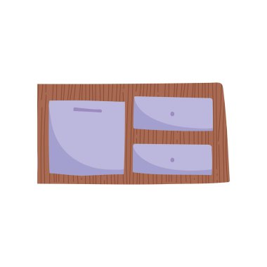brown and purple table drawers furniture icon