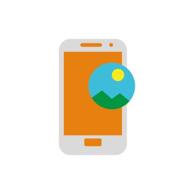 Isolated smartphone icon flat vector design