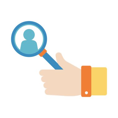 İzole lupe ikon vektör tasarımı