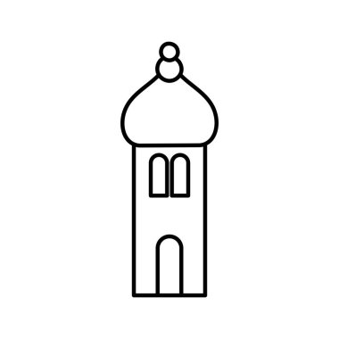 arabic castle tower classic antique icon thick line