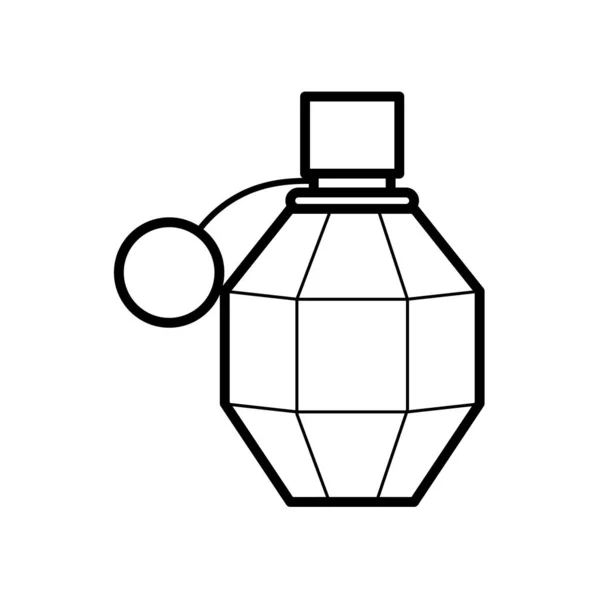 Female fragrance aroma icon on white background thick line — ストックベクタ