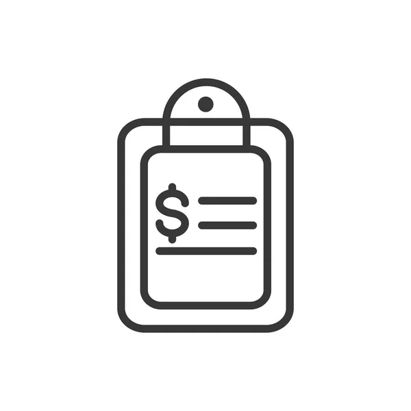 Tag price finance bank money icon thick line — Vettoriale Stock