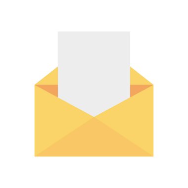 İzole zarf simgesi vektör tasarımı