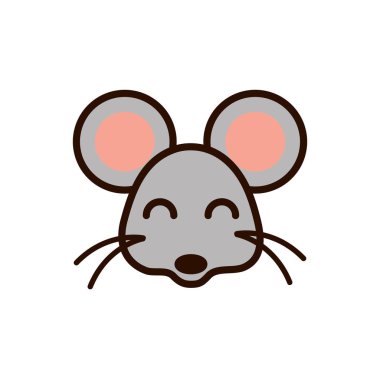 cute face mouse animal cartoon icon