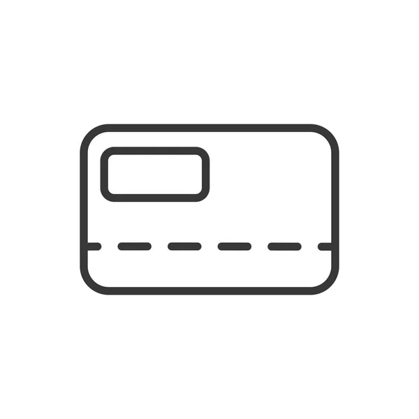 Bank card credit or debit finance money icon thick line — Vettoriale Stock