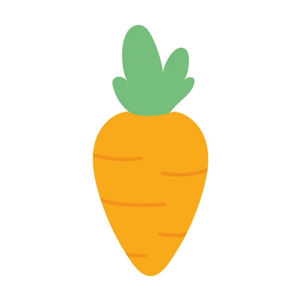 Vegetable fresh nutrition carrot icon — Stock Vector