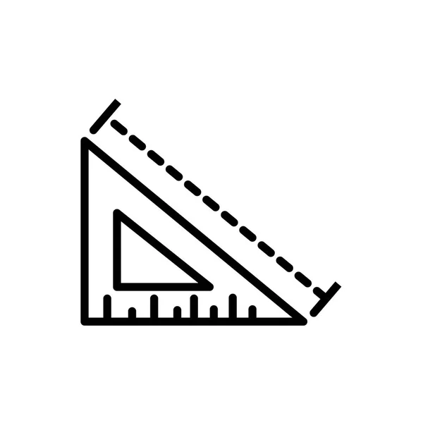 Triangle ruler measure architecture icon line style — Stock vektor