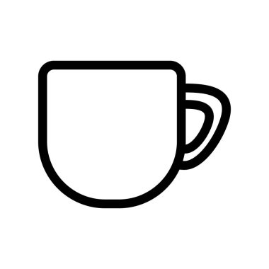 İzole kahve kupası ikonu vektör tasarımı