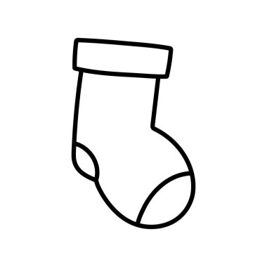 merry christmas celebration sock thick line