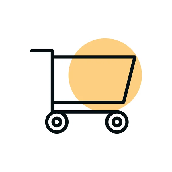 Cart market commerce shopping line style dot color — стоковый вектор