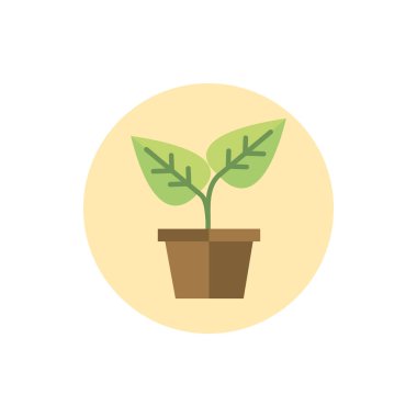 potted plant green energy block icon