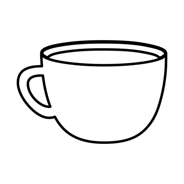 Coffee cup beverage handle icon line style — Stockvector