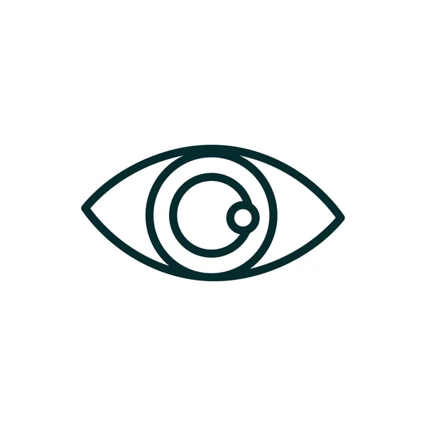 Eye optical medical icon line — Vetor de Stock