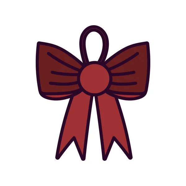 Gift bow decoration ornament icon — Stockvektor