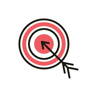 target strategy social media icon line and fill