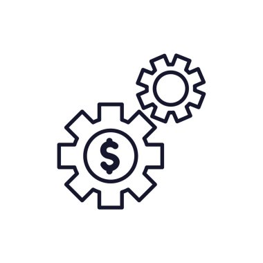 Isolated gears icon line vector design