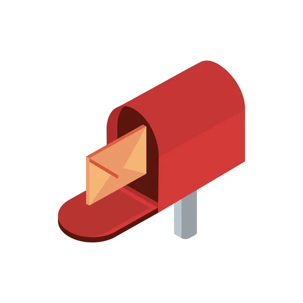 Mailbox envelope correspondence postal mail isometric — Stockvector