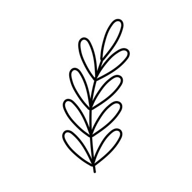 branch leaves foliage nature icon thick line