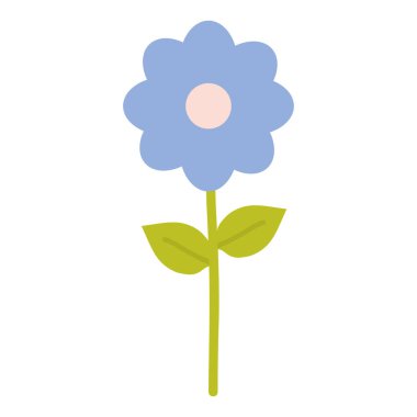 Şirin çiçek bahçesi dekoratif ikonu